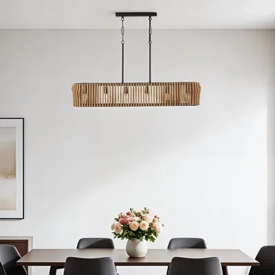 Capital Lighting 6 - Light Brown/black Kitchen Island Pendant In Brown,black