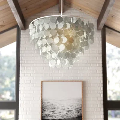 Capital Lighting 6 - Light Unique Tiered Chandelier In Polished Nickel