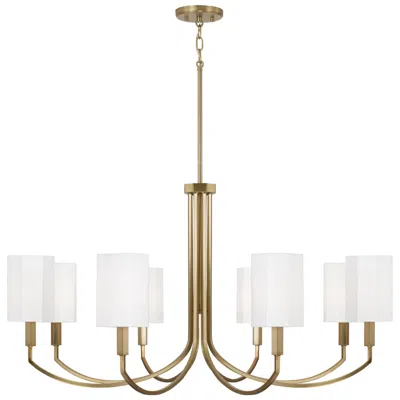 Capital Lighting Adrian 8 Light Chandelier 40" Aged Brass In Multi
