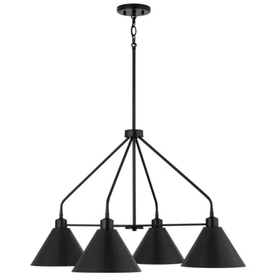 Capital Lighting Alden 4 Light Chandelier 32.5" Matte Black