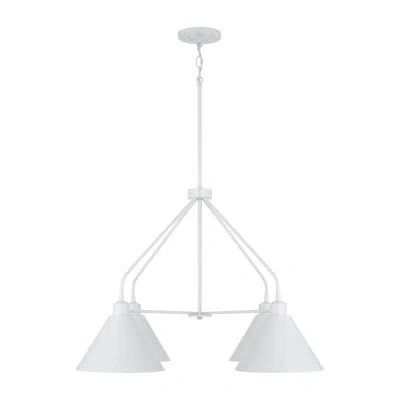 Capital Lighting Alden 4 - Light Dimmable Cone Chandelier In White