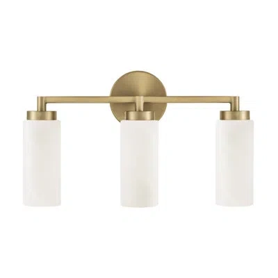 Capital Lighting Capital Alyssa 19" Wide Aged Brass 3-light Bath Light In White