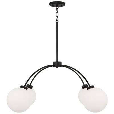 Capital Lighting Amos 4 Light Chandelier 37" Black Iron