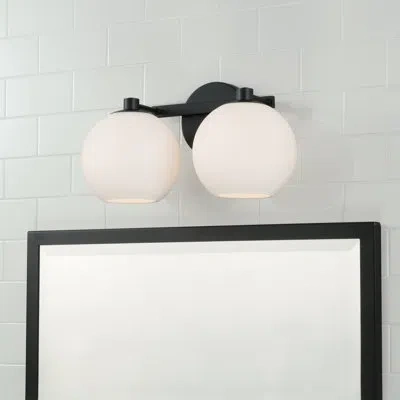 Capital Lighting Ansley 2 - Light Dimmable Vanity Light In Matte Black