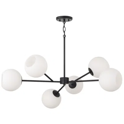 Capital Lighting Atlas 6 Light Chandelier 38" Matte Black