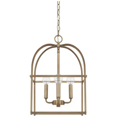 Capital Lighting - Aubrey 12.5" 4 Light Lantern Foyer Aged Brass In Gold