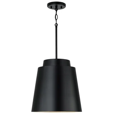 Capital Lighting Austin Allen & Co Pratt 1 Light Pendant 13" Matte Black
