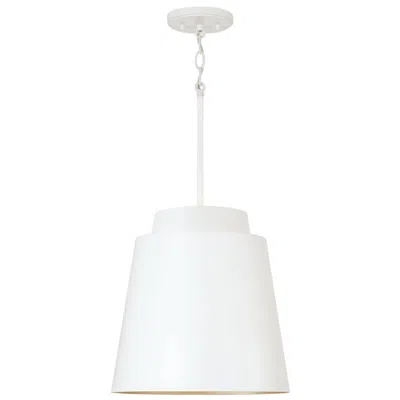 Capital Lighting Austin Allen & Co Pratt 1 Light Pendant 13" Matte White