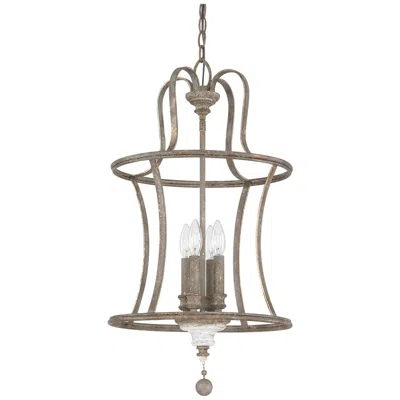 Capital Lighting Austin Allen & Co Zoe 4 Light Pendant 18" French Antique