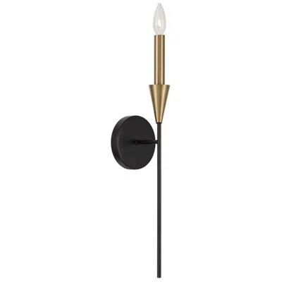 Capital Lighting Avant 1 Light Sconce 5" Aged Brass And Black