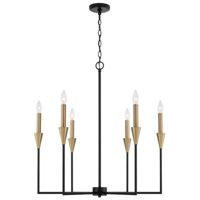 Capital Lighting Avant 29" Wide Aged Brass 6-light Chandelier