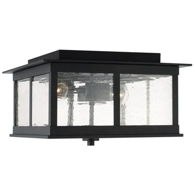 Capital Lighting Barrett 3 Light Outdoor Flush Mount Black