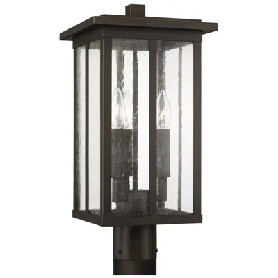 Capital Lighting Barrett 3 Light Outdoor Post Lantern 9.25" Oiled Bronze