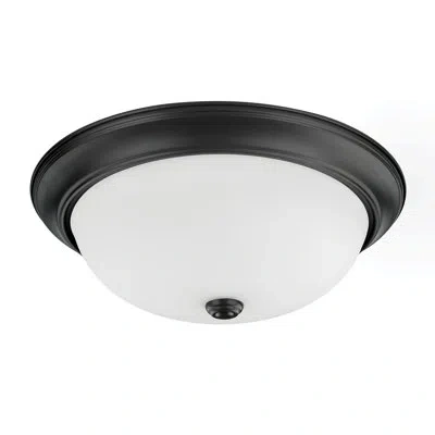 Capital Lighting Bates Flush Mount In Black;black