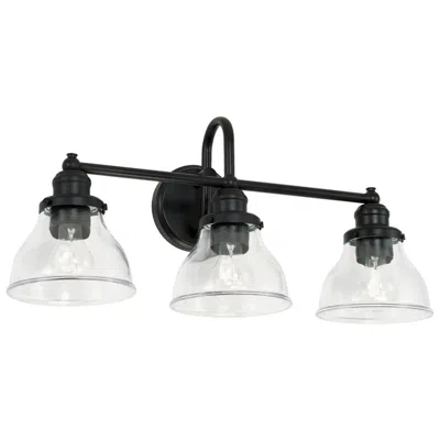 Capital Lighting Baxter 24 1/4" Wide Matte Black 3-light Vanity Bath Light