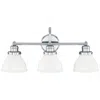 Capital Lighting Baxter 3 Light Vanity 24.25" Chrome In White
