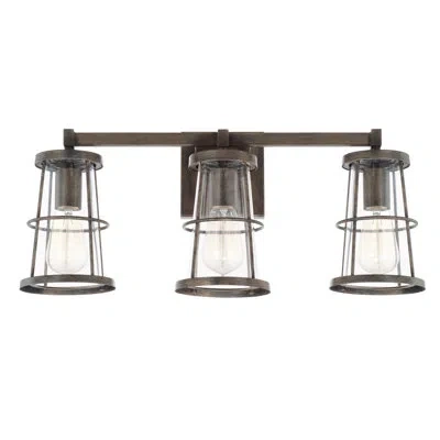 Capital Lighting Beaufort 3-light Dimmable Vanity Light In Nordic Gray