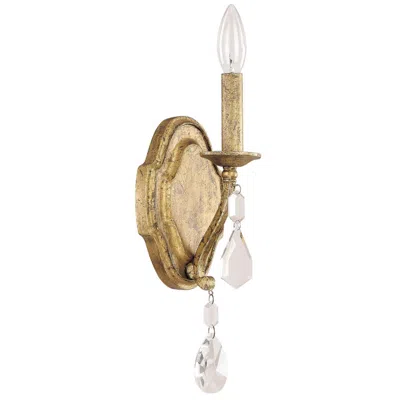 Capital Lighting Blakely 13 1/4" High Antique Gold Crystal Wall Sconce