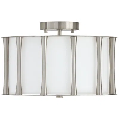 Capital Lighting Bodie 15" White And Brushed Nickel Ceiling Light