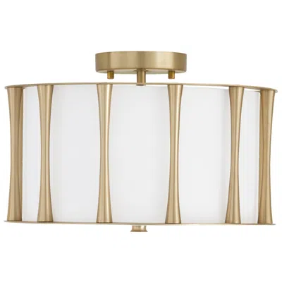 Capital Lighting Bodie 3 Light Semi Flush 15" Matte Brass
