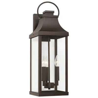 Capital Lighting Bradford 24" High 3-light Bronze Outdoor Wall Lantern