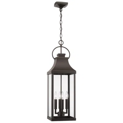 Capital Lighting Bradford 4 Light Outdoor Hanging Lantern 9" Oiled Bronze