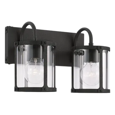 Capital Lighting Brennen 2 Light Vanity 14.75" Black Iron