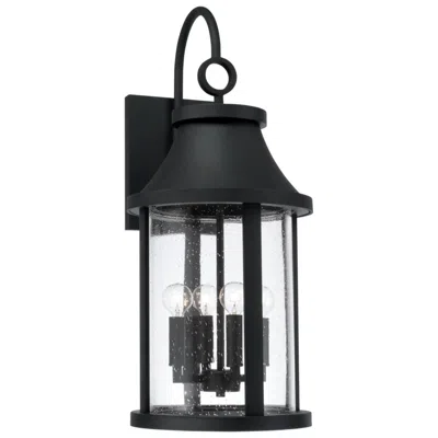 Capital Lighting Bridger 4 Light Outdoor Wall Lantern 11.5" Black