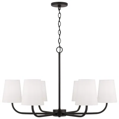 Capital Lighting Brody 34 1/2" Wide Matte Black 6-light Chandelier