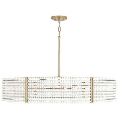 Capital Lighting Brynn 6 Light Chandelier 35.25" Aged Brass Painted