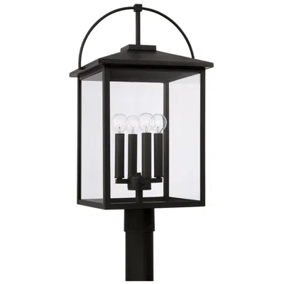 Capital Lighting Bryson 4 Light Outdoor Post Lantern 13.25" Black