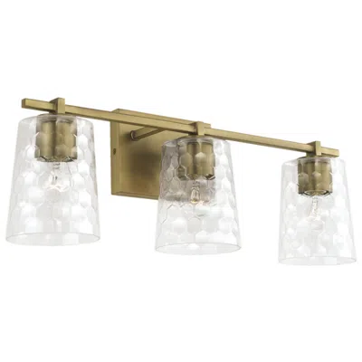 Capital Lighting Burke 3 Light Vanity 24" Aged Brass
