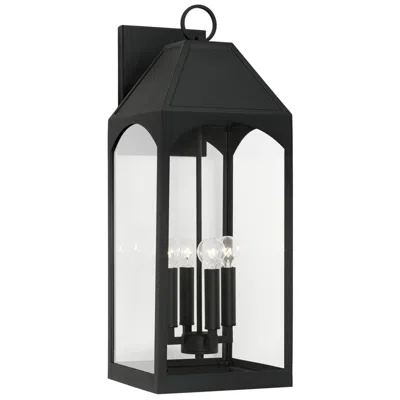 Capital Lighting Burton 26 1/4" High Black 4-light Outdoor Wall Light
