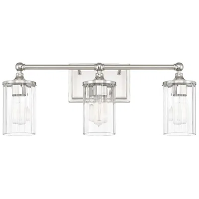 Capital Lighting Camden 3 Light Vanity Polished Nickel In Gray