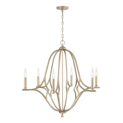 Capital Lighting Candle Style Classic Chandelier In Gold