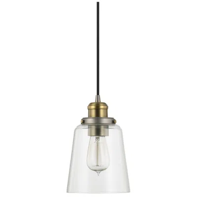 Capital Lighting Capital 6" Wide Graphite And Aged Brass Mini Pendant Light