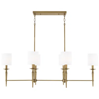 Capital Lighting Capital Abbie 48" Wide Aged Brass 6-light Island Pendant