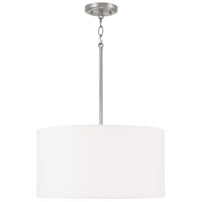 Capital Lighting Capital Alan 18" Wide Brushed Nickel Drum Pendant Light