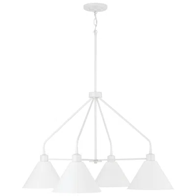 Capital Lighting Capital Alden 32 1/2" Wide Matte White 4-light Chandelier