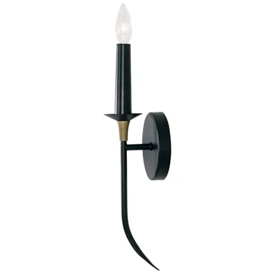 Capital Lighting Capital Amara 16 3/4"h Matte Black With Brass Wall Sconce