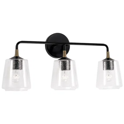 Capital Lighting Capital Amara 24" Wide Matte Black Brass 3-light Bath Light