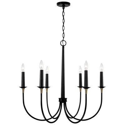 Capital Lighting Capital Amara30 1/2" Wide Matte Black 6-light Chandelier