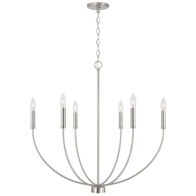 Capital Lighting Capital Ansley 30 1/4"w Brushed Nickel 6-light Chandelier