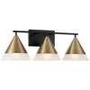 Capital Lighting Capital Avant 26"w Aged Brass And Black 3-light Bath Light In Gold