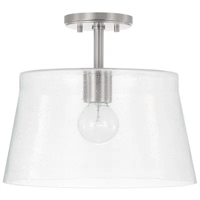 Capital Lighting Capital Baker 14 1/4" Wide Brushed Nickel Ceiling Light In White