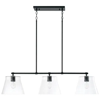 Capital Lighting Capital Baker 44 1/2"w Matte Black 3-light Linear Chandelier