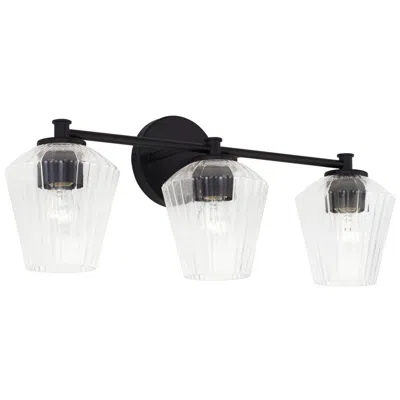 Capital Lighting Capital Beau 24" Wide Matte Black 3-light Bath Light