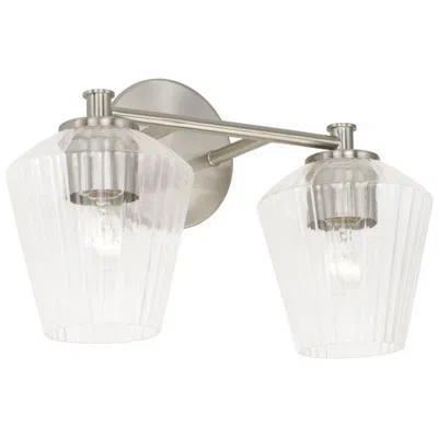 Capital Lighting Capital Beau 9 1/2" High Brushed Nickel 2-light Wall Sconce