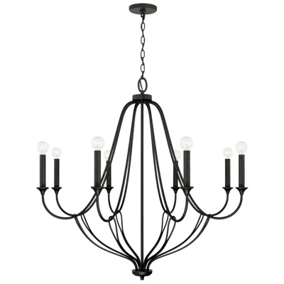 Capital Lighting Capital Bentley37 1/2" Wide Black Iron 8-light Chandelier