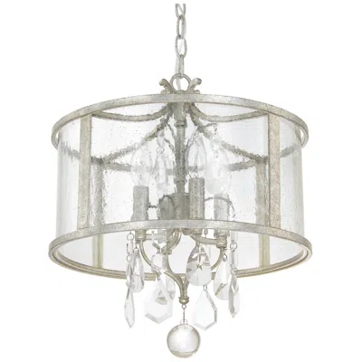 Capital Lighting Capital Blakely 15" Wide Antique Silver 4-light Pendant